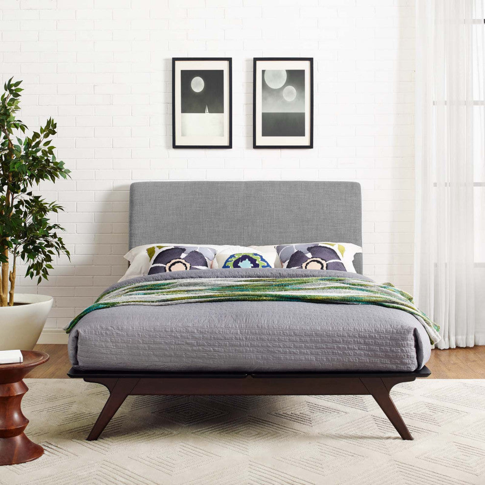 Modway Tracy Queen Bed, Cappuccino Gray
