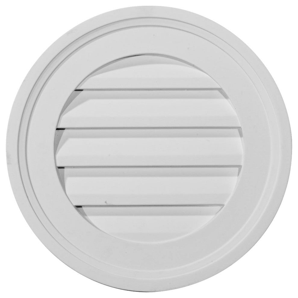 16"W x 16"H Round Gable Vent Louver, Functional