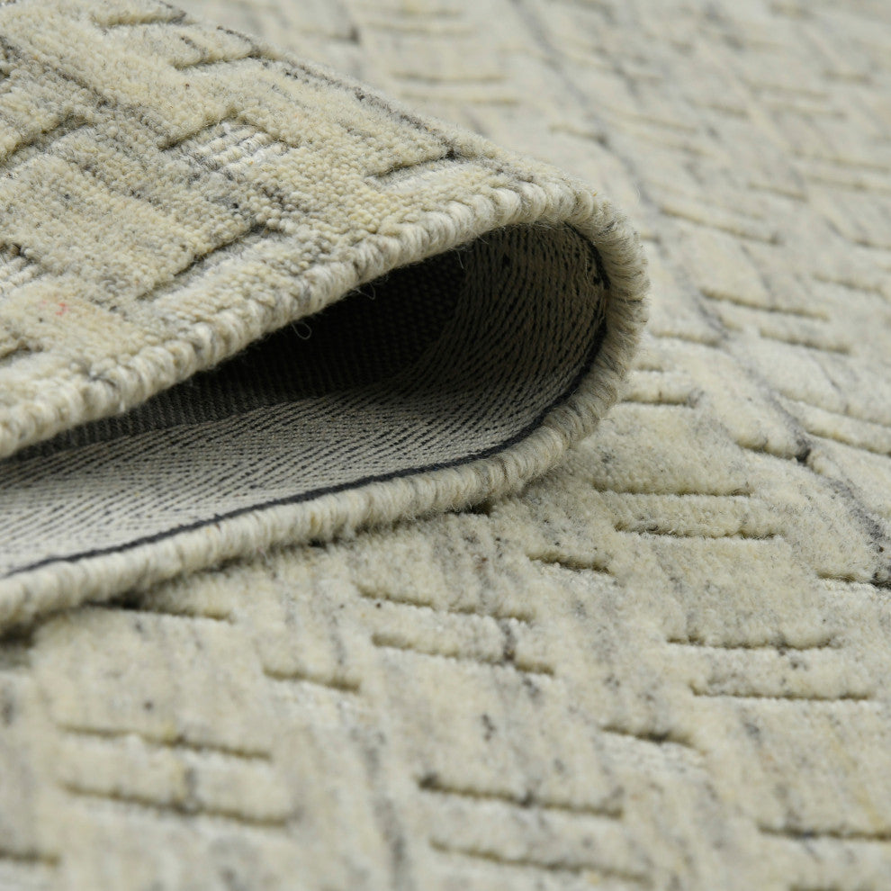 Houston Aliya Area Rug, Beige, 7'9" x 9'9", Geometric
