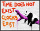 "Time does not exist" Framed Canvas Giclee by Masterfunk Collective, 25x19"