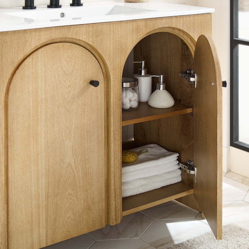 Appia 36" Bathroom Vanity Cabinet (Sink Basin Not Included) - Oak