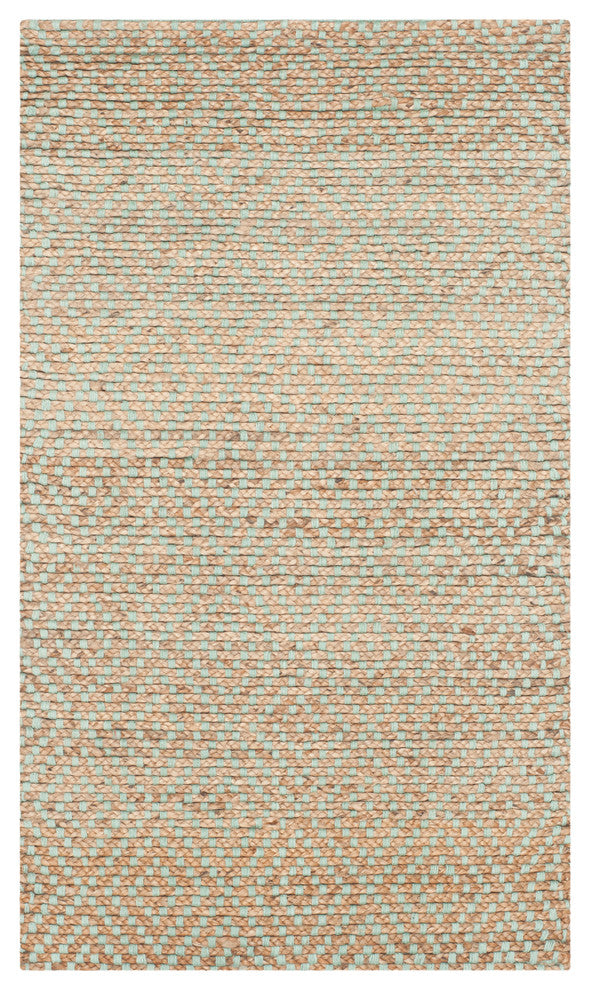 Safavieh Natural Fiber Nf453A Rug, Natural/Green, 2'6" X 4'0"