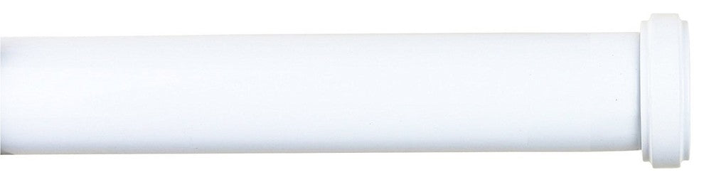 5/8" Bouchon Adjustable Curtain Rod, 28"-48", Glossy White