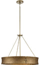 Lusail Collection Soft Gold Luxe Industrial Chandelier, 5-Light