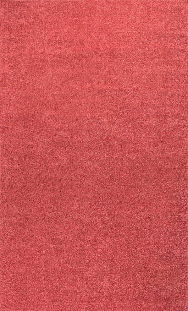 Haze Solid Low-Pile Red 6 ft. x 9 ft. Area Rug