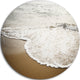 Close-Up Waves In Mediterranean Sea, Seascape Disc Metal Artwork, 23"