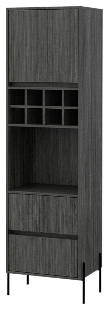 Talmage High Bar Cabinet, Smokey Oak