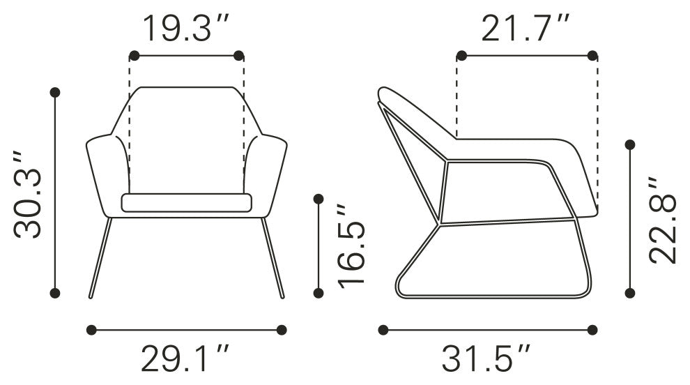 Jose Accent Chair Yellow