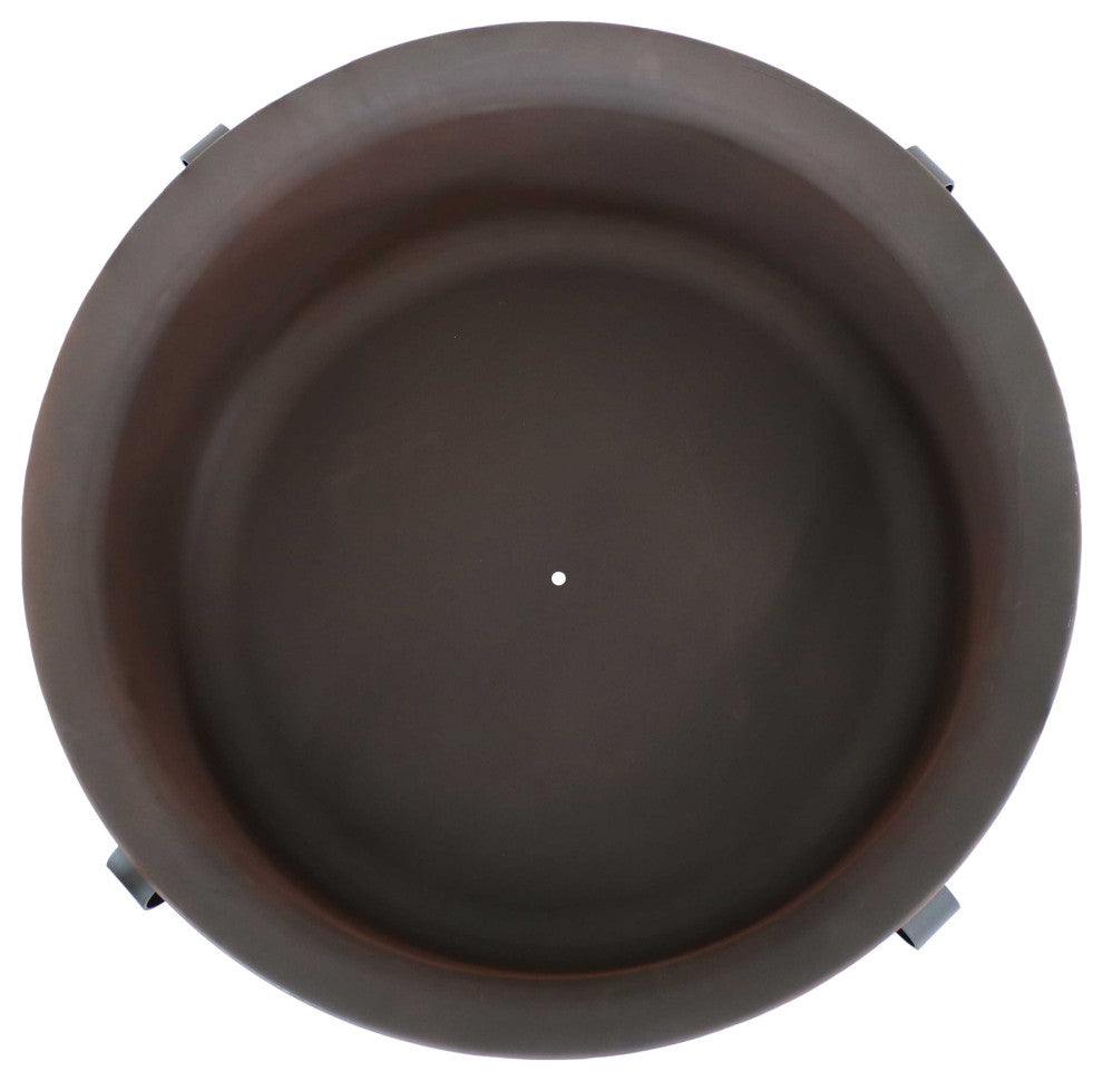 Sunnydaze 29" Cauldron Fire Pit Steel With Poker and Spark Screen