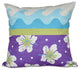 Hang Ten, Floral Print Pillow, Light Green, 16"x16"