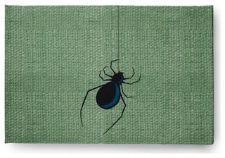 Eeek! Halloween Design Chenille Area Rug, Green, 2'x3'