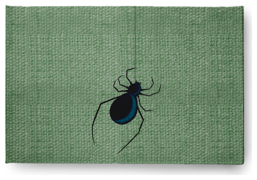 Eeek! Halloween Design Chenille Area Rug, Green, 2'x3'