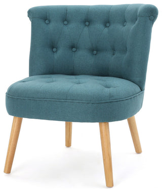 GDF Studio Donna Plush Modern Tufted Accent Chair, Dark Teal
