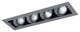 4-Light Linear New Construction, Silver Trim, Silver Gimbal, Black