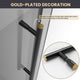 Echarri Single Sliding Frameless Shower Door, Tinted Glass, Matte Black, 64" W X 78"h