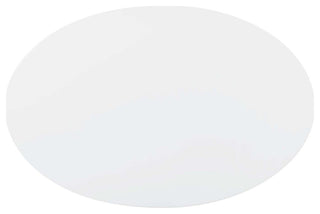 Rose White Lippa 42" Oval-Shaped Wood Top Coffee Table