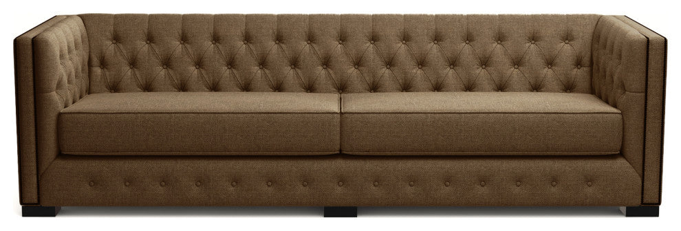 Nativa Interiors Mirel 108" Sofa, Brown, Deep Plush Depth