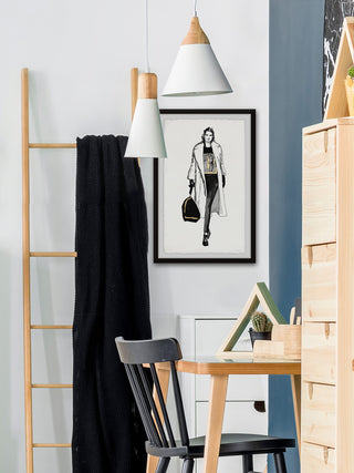 "White Coat" Framed Painting Print, 12"x18"