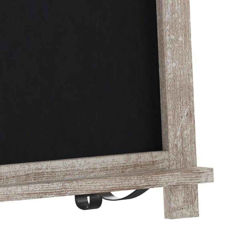 Canterbury Magnetic Chalkboard WithMetal Scrolled Legs, Hang or Countertop Board, 12" X 17" - Weathered Brown