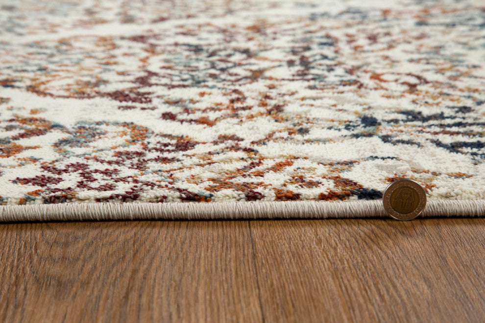 Heritage Ivory Timeless Distressed Moroccan Area Rug, 7'7 X 7'7ro
