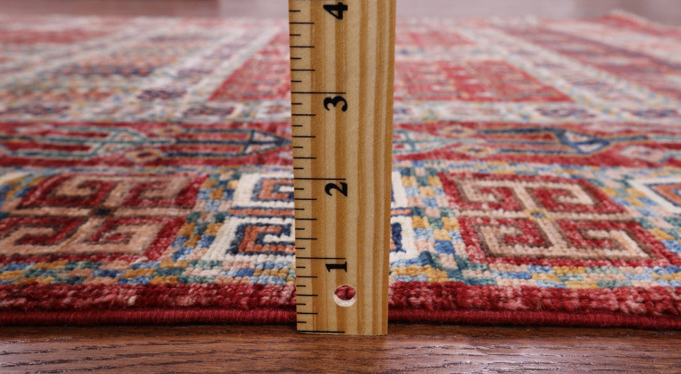 Tribal Persian Gabbeh Handmade Wool Rug 4' 1" X 5' 8" Q5843