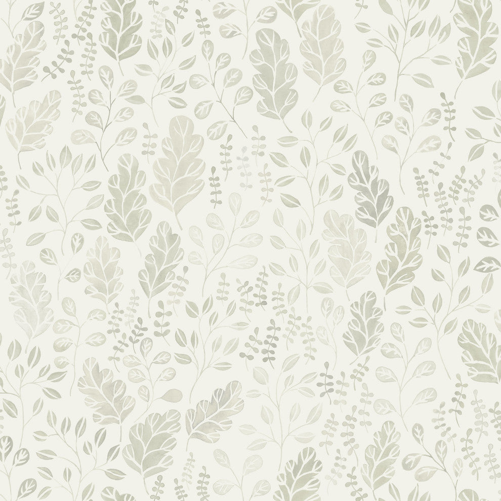 Isha Beige Leaf Wallpaper Bolt