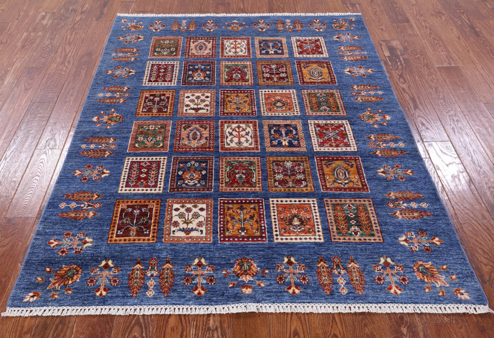 Tribal Persian Gabbeh Handmade Rug 5' 3" X 6' 5" Q10345