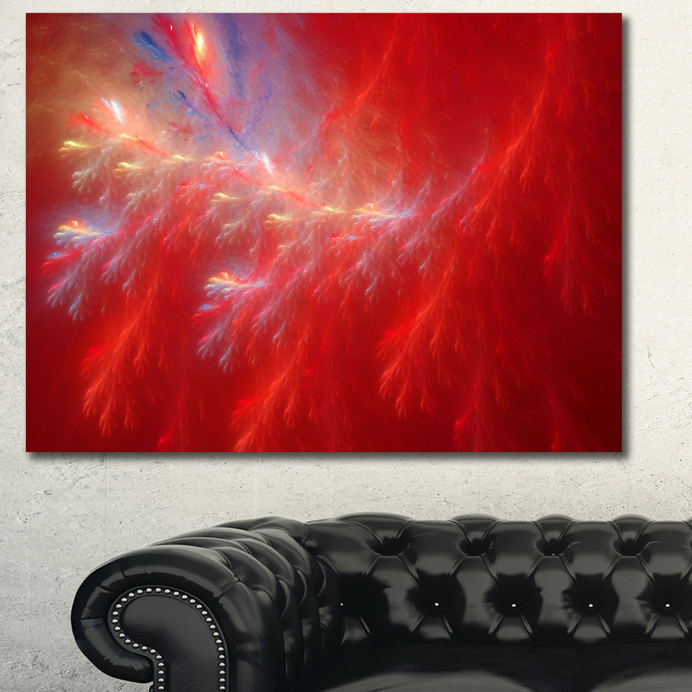 Mystic Red Thunder Sky, Abstract Canvas Art Print, 40x30
