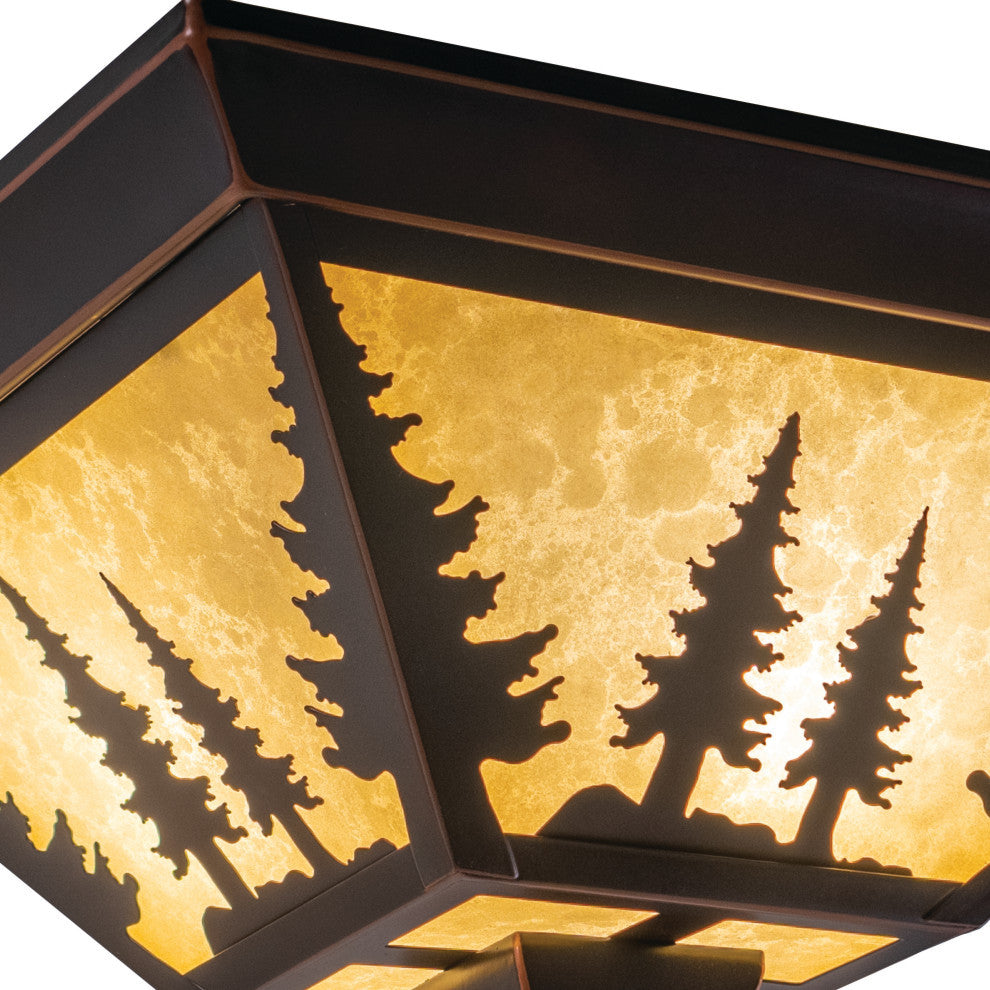 Yosemite 14" Tree Flush Mount Ceiling Light Burnished Bronze