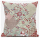18" Red White Floral Zippered Suede Throw Pillow