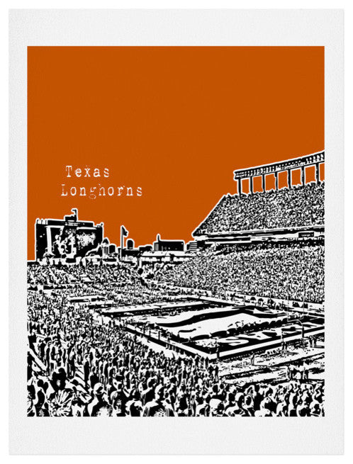 Deny Designs Bird Ave Texas Longhorns Orange Art Print