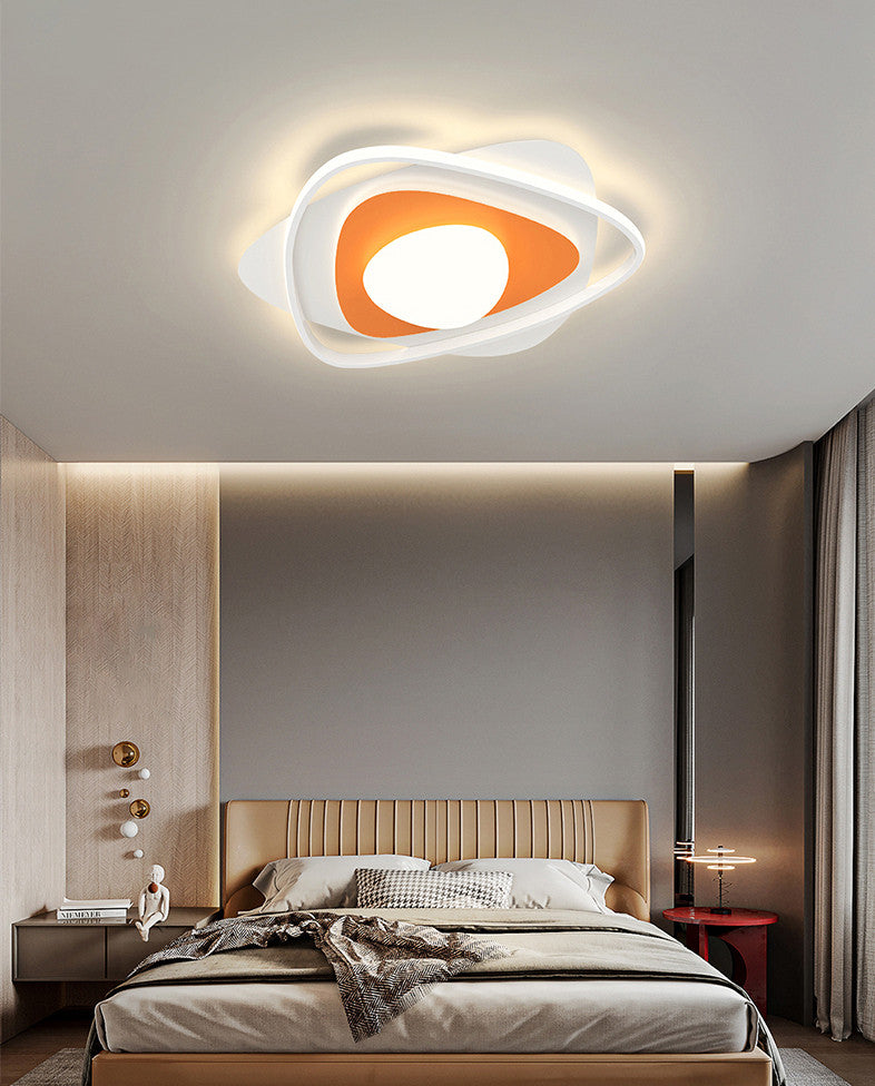 Triangle Creative Acrylic LED Ceiling Light For Bedroom, Living Room, Black