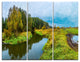 "Green Park by the Lake" Photography Canvas Print, 3 Panels, 36"x28"