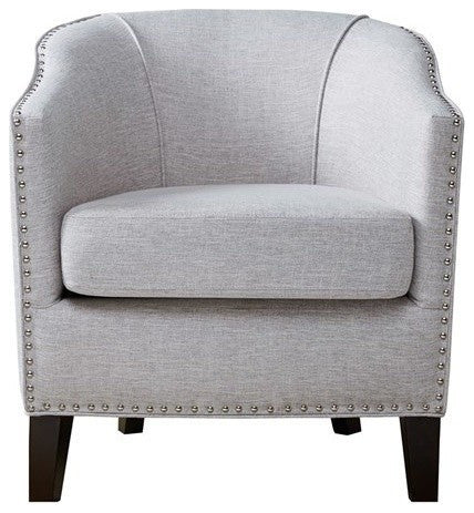 Madison Park Fremont Barrel Arm Chair, Blue, Cream