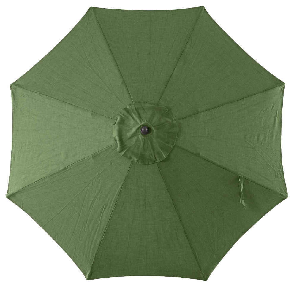 Royal Garden 9' Aluminum Crank and Tilt Market Umbrella, Green