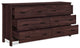 Titeca Contemporary 3 Piece Double Dresser and Nightstand Set, Wenge