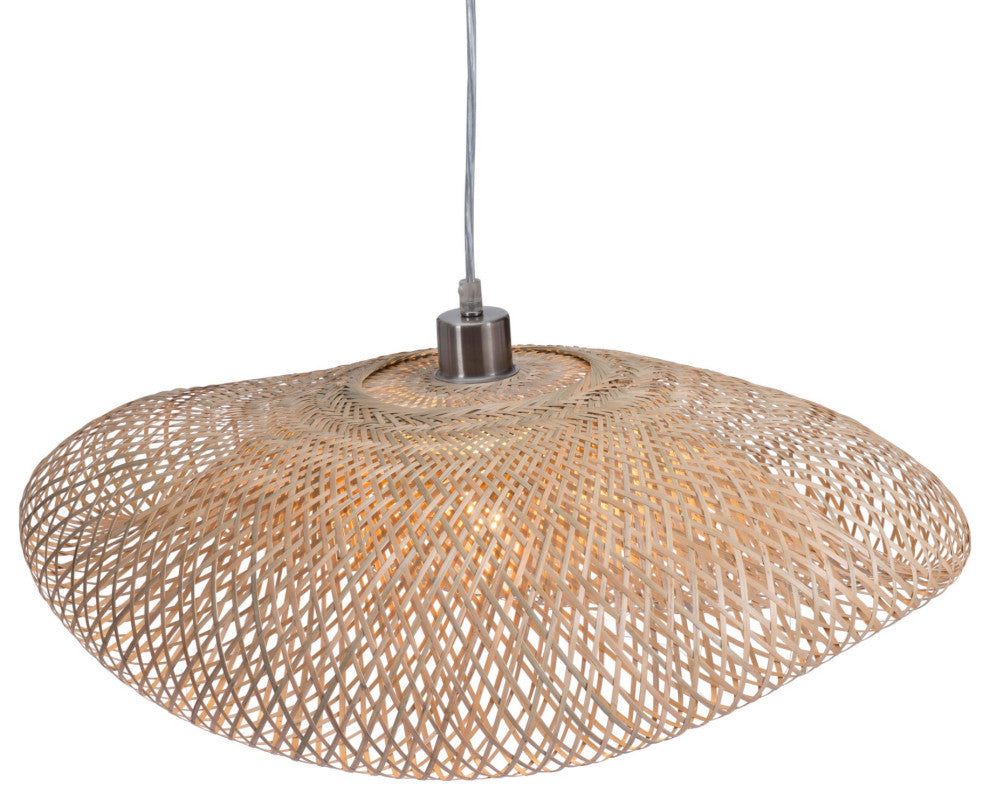 Pendant Ceiling Light Fixture, Steel Metal, Polyester, Natural, Lounge Cafe