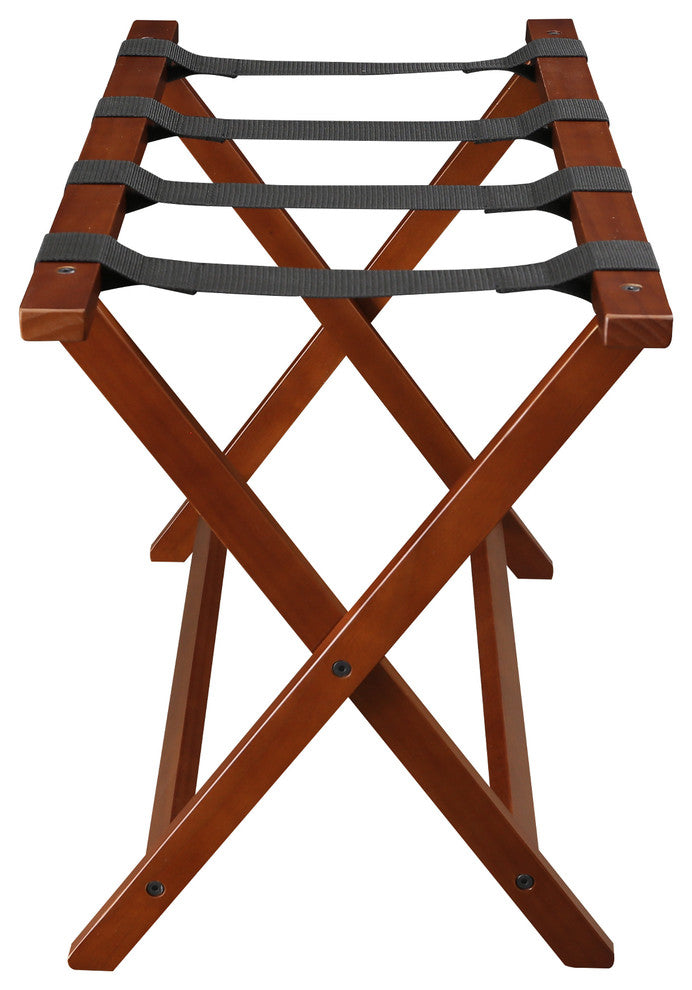 Heavy Duty 30" Extra Wide Luggage Rack, Walnut