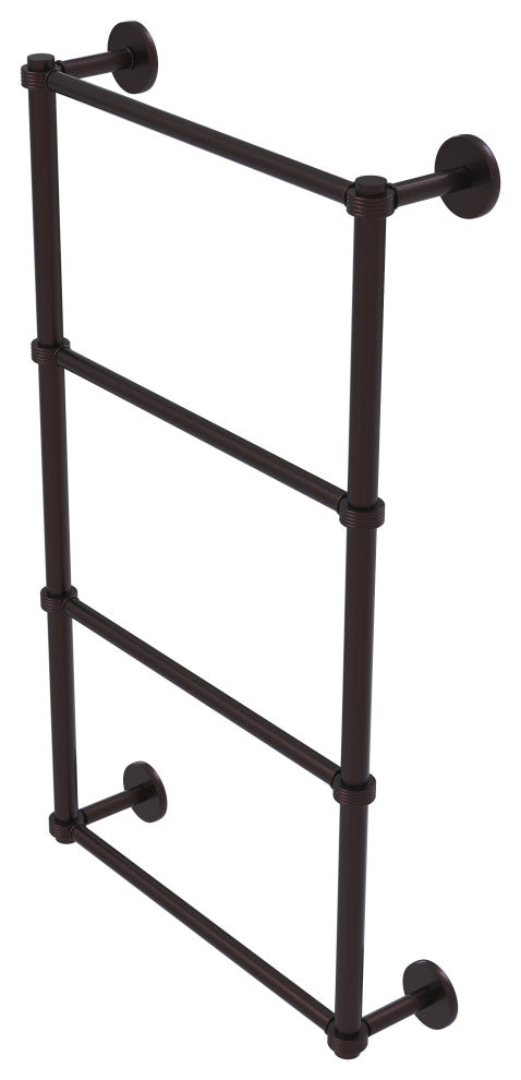 Prestige Skyline 4 Tier 36" Ladder Towel Bar, Groovy Detail, Antique Bronze