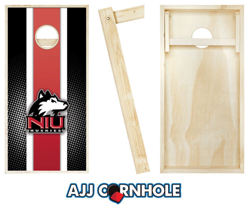 Northern Illinois Striped Cornhole Set