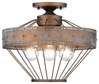 Ferris Semi-Flush Copper Patina