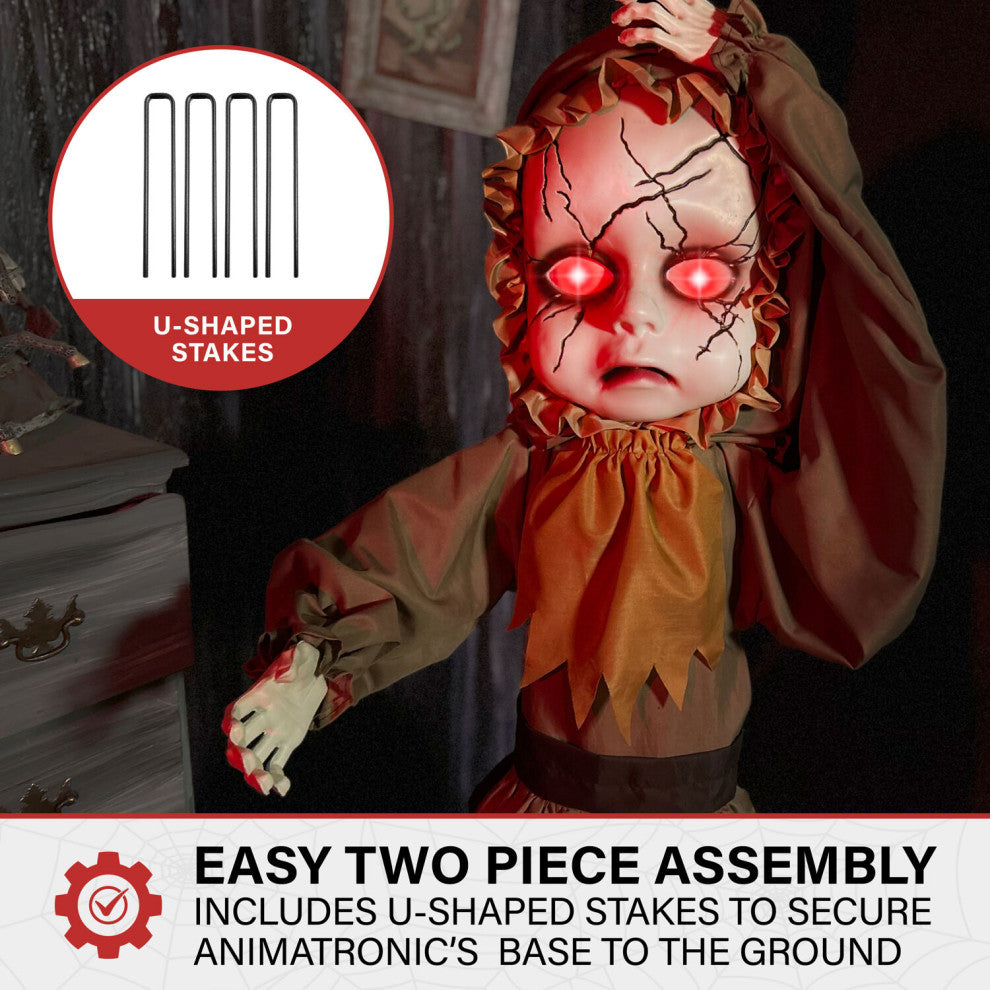 Lifesize Animatronic Demon Girl, Lights and Sound