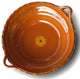 Ancient Cookware, Mexican Clay Unlidded Cazuela, Large, Terracotta, 3 Quarts, Te
