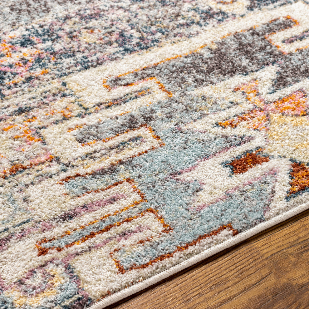 New Mexico NWM-2310 Rustic Colorful/Blue 7'10"x10'3" Area Rug
