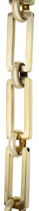Brass Rectangle Chandelier Chain, Various Finishes, Polished Brass, H55
