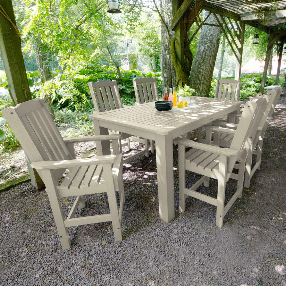 Lehigh 7-Piece Rectangle Counter-Height Dining Set, Whitewash