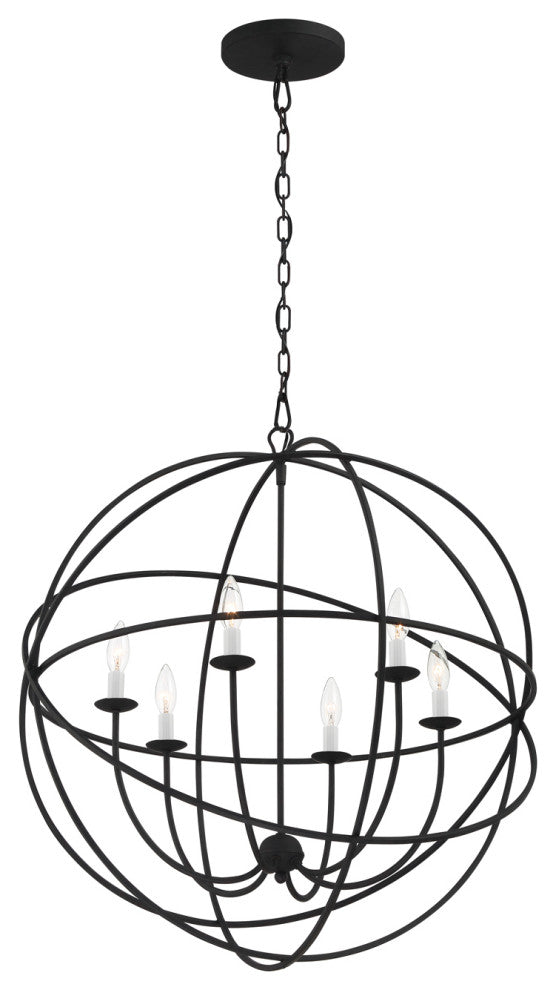 Elight 6 Light Silver Sphere Chandelier