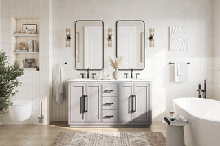 Home Living 60" Double Bathroom Vanity, Grey