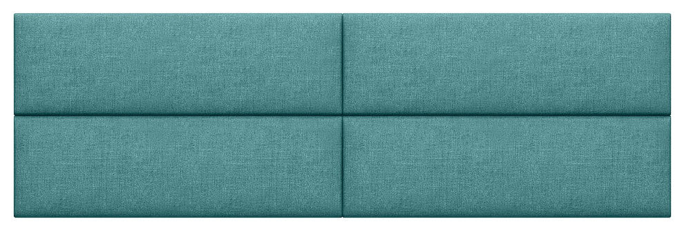 Jaxx Panelist Modern Padded Headboard, Set of 4 Panels, King, Surf Turquoise