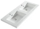 Dowell 22" FTB Resin Bathroom Vanity Basin, White, 49wx22dx6h